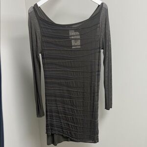 Sarah Pacini Taupe Lined Tunic